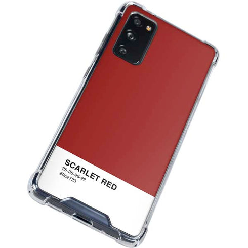 Scarlet Red Galaxy S20 FE Clear Case