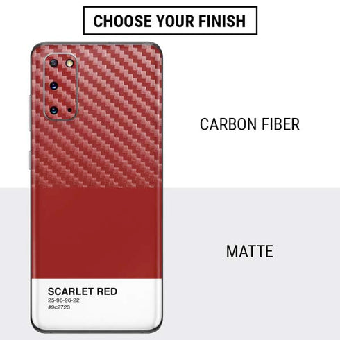 Scarlet Red Galaxy S20 Skin