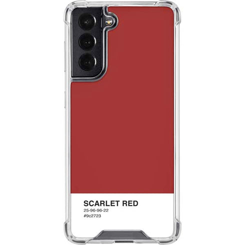Scarlet Red Galaxy S22 Clear Case