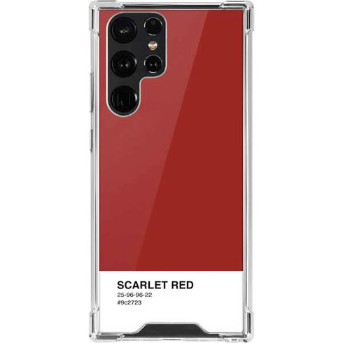 Scarlet Red Galaxy S22 Ultra Clear Case