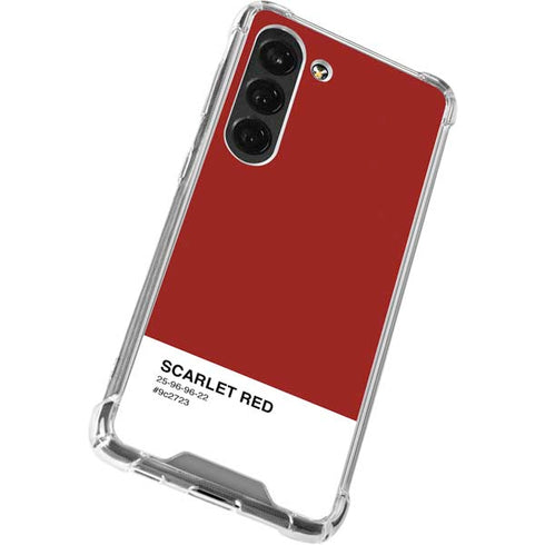 Scarlet Red Galaxy S23 Clear Case