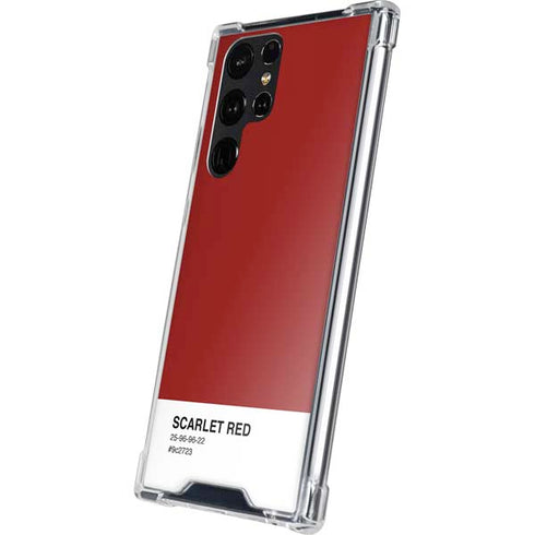 Scarlet Red Galaxy S24 Ultra Clear Case