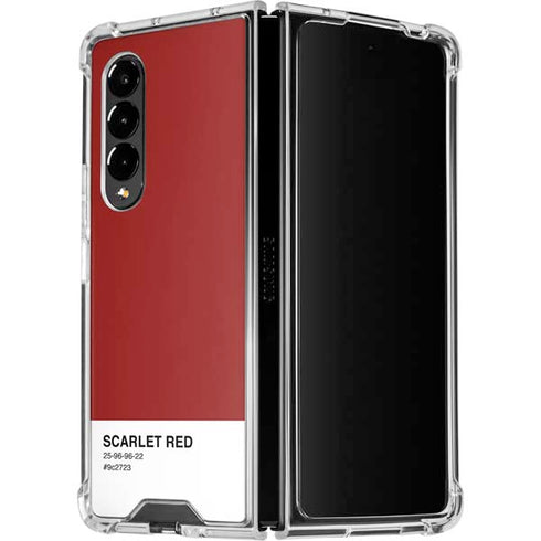 Scarlet Red Galaxy Z Fold4 5G Clear Case