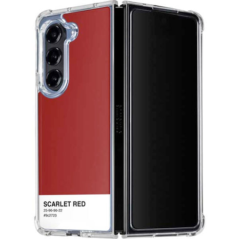 Scarlet Red Galaxy Z Fold5 5G Clear Case