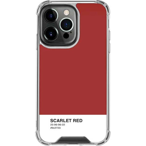 Scarlet Red iPhone 15 Pro Clear Case