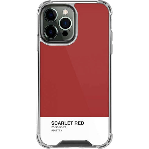 Scarlet Red iPhone 15 Pro Max Clear Case