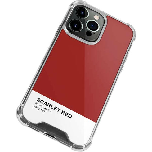 Scarlet Red iPhone 15 Pro Max Clear Case
