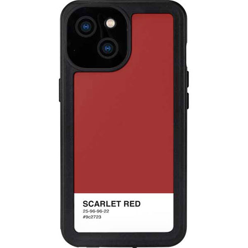 Scarlet Red iPhone 15 Waterproof Case