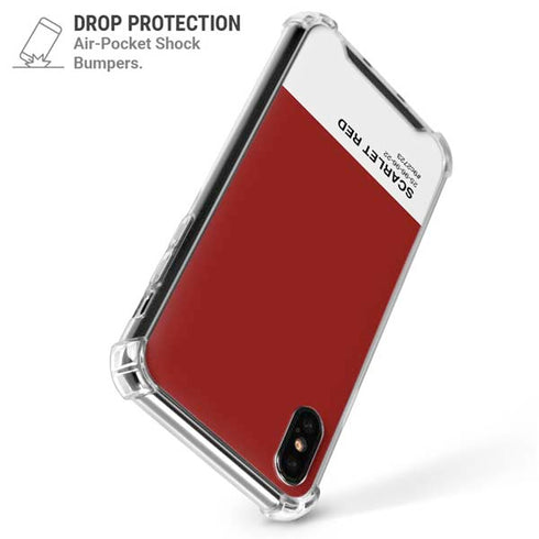 Scarlet Red iPhone XS Max Clear Case