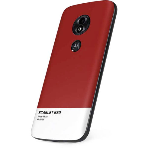 Scarlet Red Moto E5 Play Skin