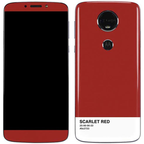 Scarlet Red Moto E5 Plus Skin