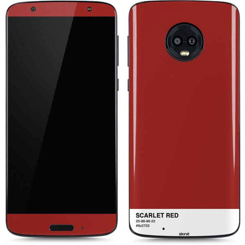 Scarlet Red Moto G6 Skin