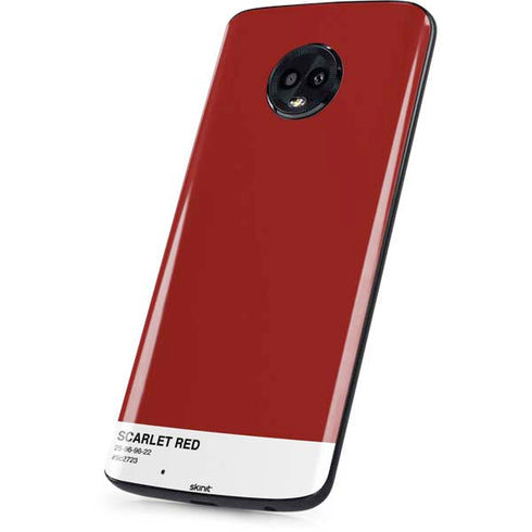 Scarlet Red Moto G6 Skin