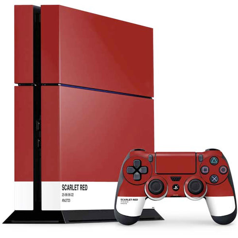 Scarlet Red PS4 Console and Controller Bundle Skin