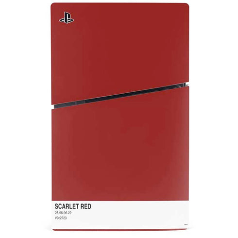 Scarlet Red PS5 Slim Disk Console Skin