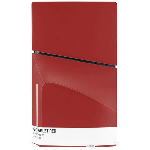 Scarlet Red PS5 Slim Disk Console Skin