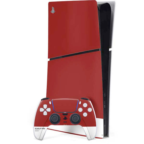 Scarlet Red PS5 Slim Digital Edition Bundle Skin