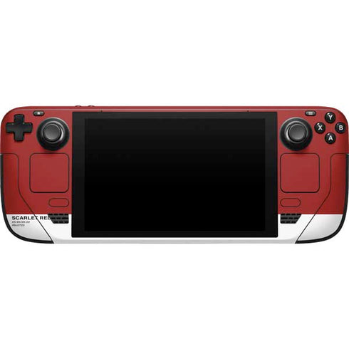 Scarlet Red Steam Deck Handheld Gaming Computer Skin