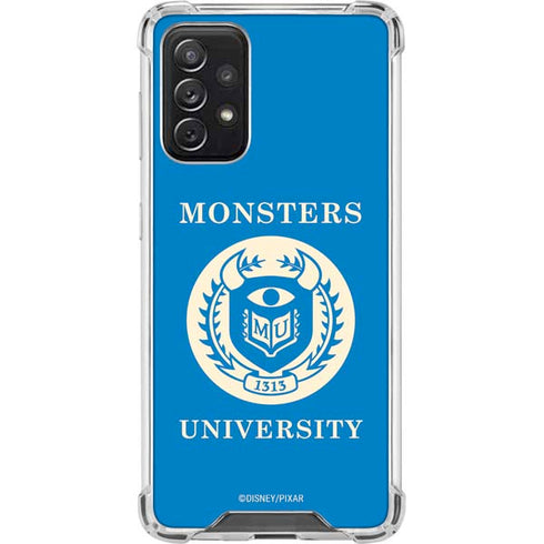 Disney Monsters University School’s Emblem Galaxy A72 5G Clear Case