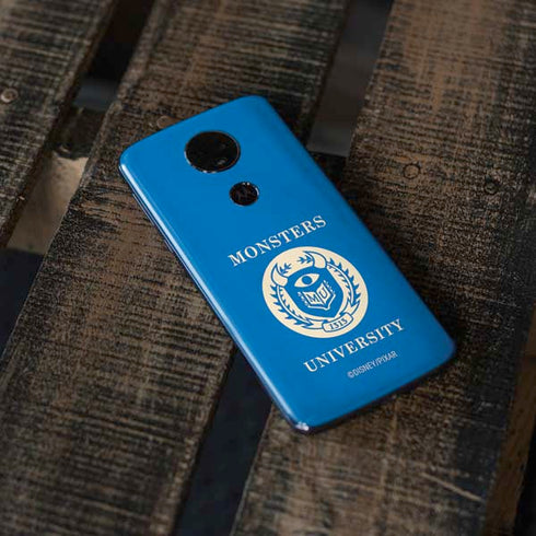 Disney Monsters University School’s Emblem Moto E5 Plus Skin