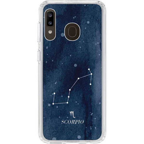 Scorpio Constellation Galaxy A20 Clear Case