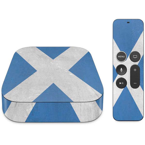 Scotland Flag Distressed Apple TV Skin