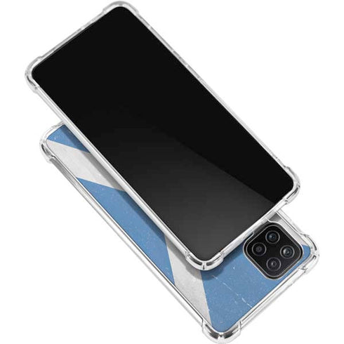 Scotland Flag Distressed Galaxy A12 Clear Case