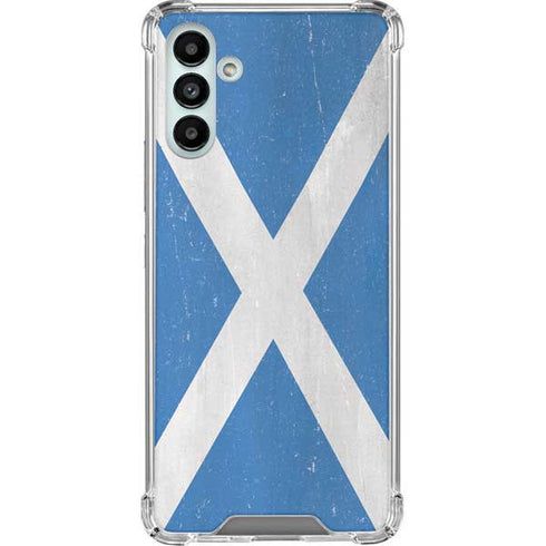 Scotland Flag Distressed Galaxy A13 5G Clear Case