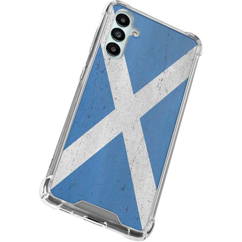 Scotland Flag Distressed Galaxy A15 5G Clear Case