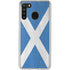 Scotland Flag Distressed Galaxy A21 Clear Case