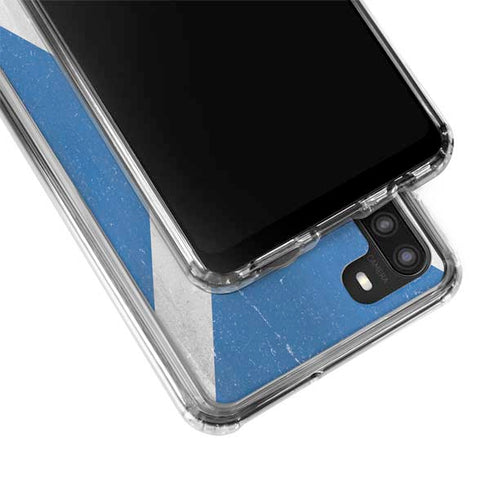 Scotland Flag Distressed Galaxy A21 Clear Case