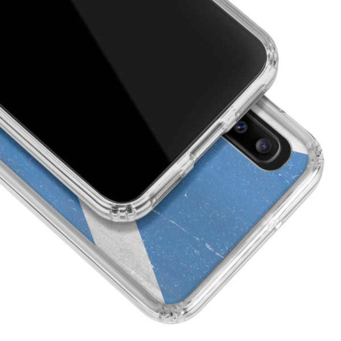 Scotland Flag Distressed Galaxy A30 Clear Case