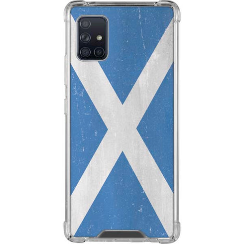 Scotland Flag Distressed Galaxy A51 5G Clear Case