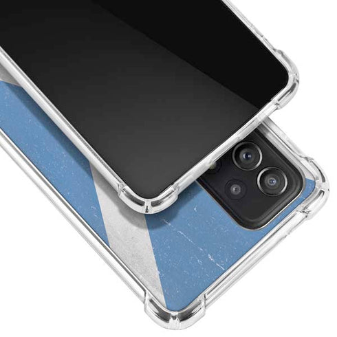 Scotland Flag Distressed Galaxy A52 5G Clear Case