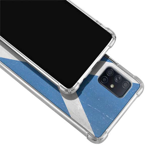 Scotland Flag Distressed Galaxy A71 5G Clear Case