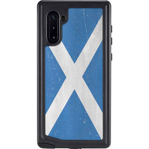 Scotland Flag Distressed Galaxy Note 10 Waterproof Case