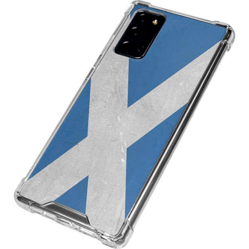 Scotland Flag Distressed Galaxy Note20 5G Clear Case