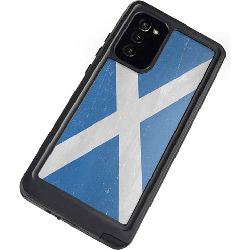 Scotland Flag Distressed Galaxy Note20 5G Waterproof Case