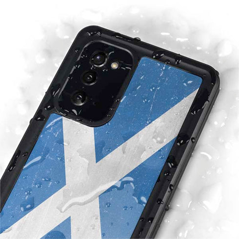 Scotland Flag Distressed Galaxy Note20 5G Waterproof Case