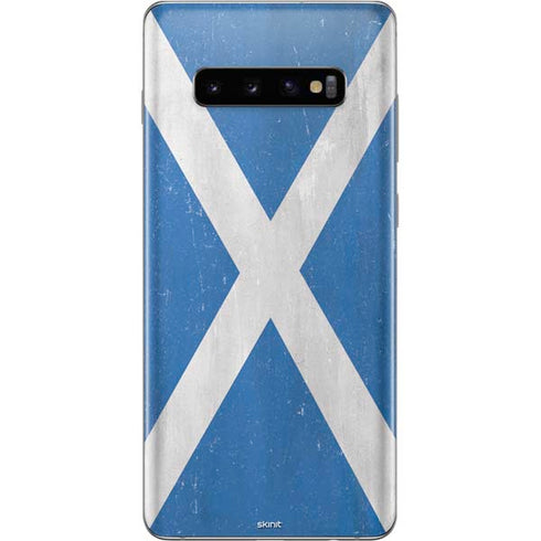 Scotland Flag Distressed Galaxy S10 Plus Skin