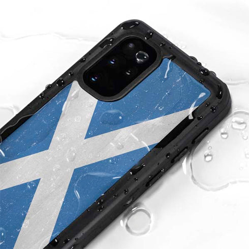 Scotland Flag Distressed Galaxy S20 Plus Waterproof Case