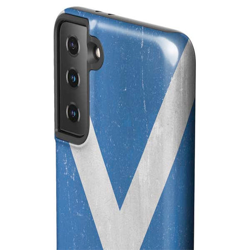 Scotland Flag Distressed Galaxy S21 Plus 5G Pro Case