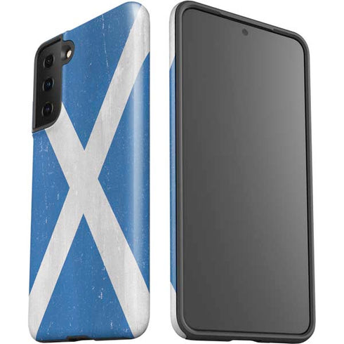 Scotland Flag Distressed Galaxy S21 Plus 5G Pro Case
