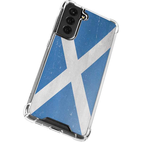 Scotland Flag Distressed Galaxy S22 Plus Clear Case