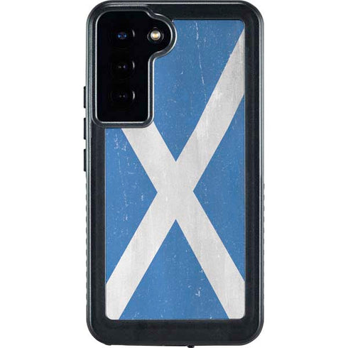 Scotland Flag Distressed Galaxy S23 Plus Waterproof Case