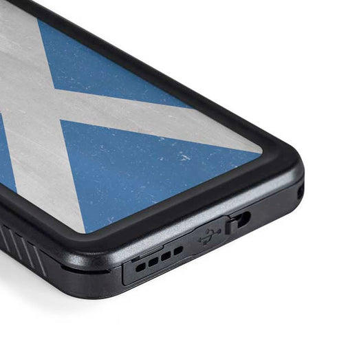 Scotland Flag Distressed Galaxy S23 Plus Waterproof Case