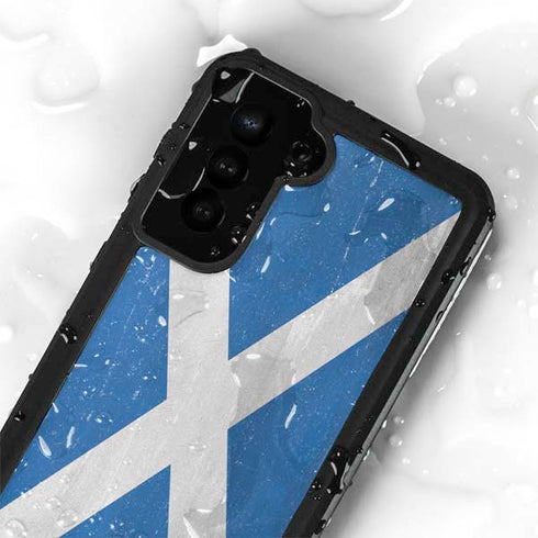 Scotland Flag Distressed Galaxy S23 Plus Waterproof Case