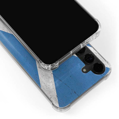 Scotland Flag Distressed Galaxy S24 Plus Clear Case