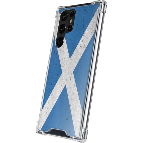 Scotland Flag Distressed Galaxy S24 Ultra Clear Case