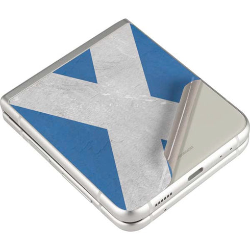 Scotland Flag Distressed Galaxy Z Flip3 5G Skin